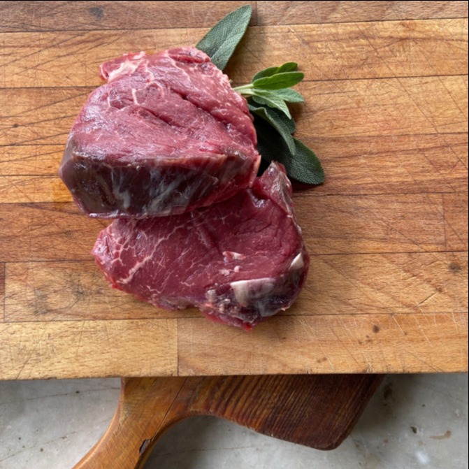 Certified 100% grass-fed, organic fillet steak 