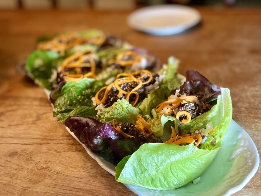 Korean beef lettuce cups 