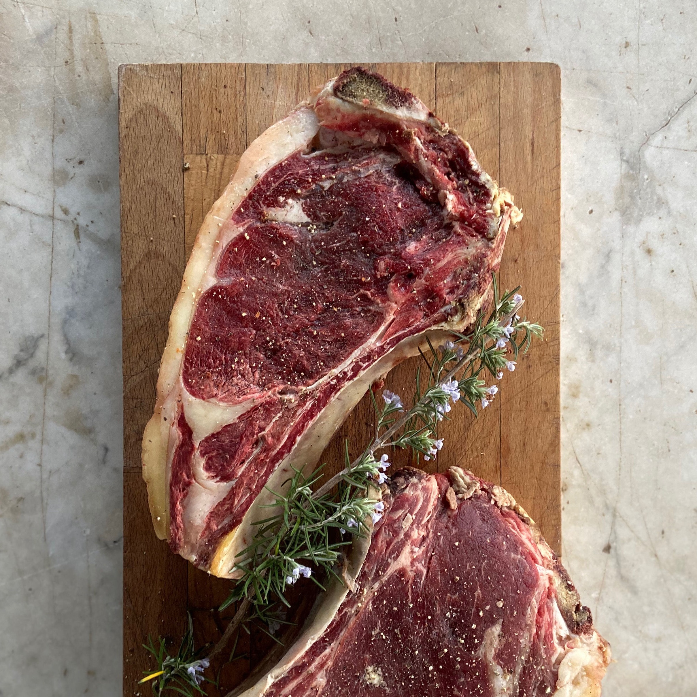 Rib eye steak with rosemary 